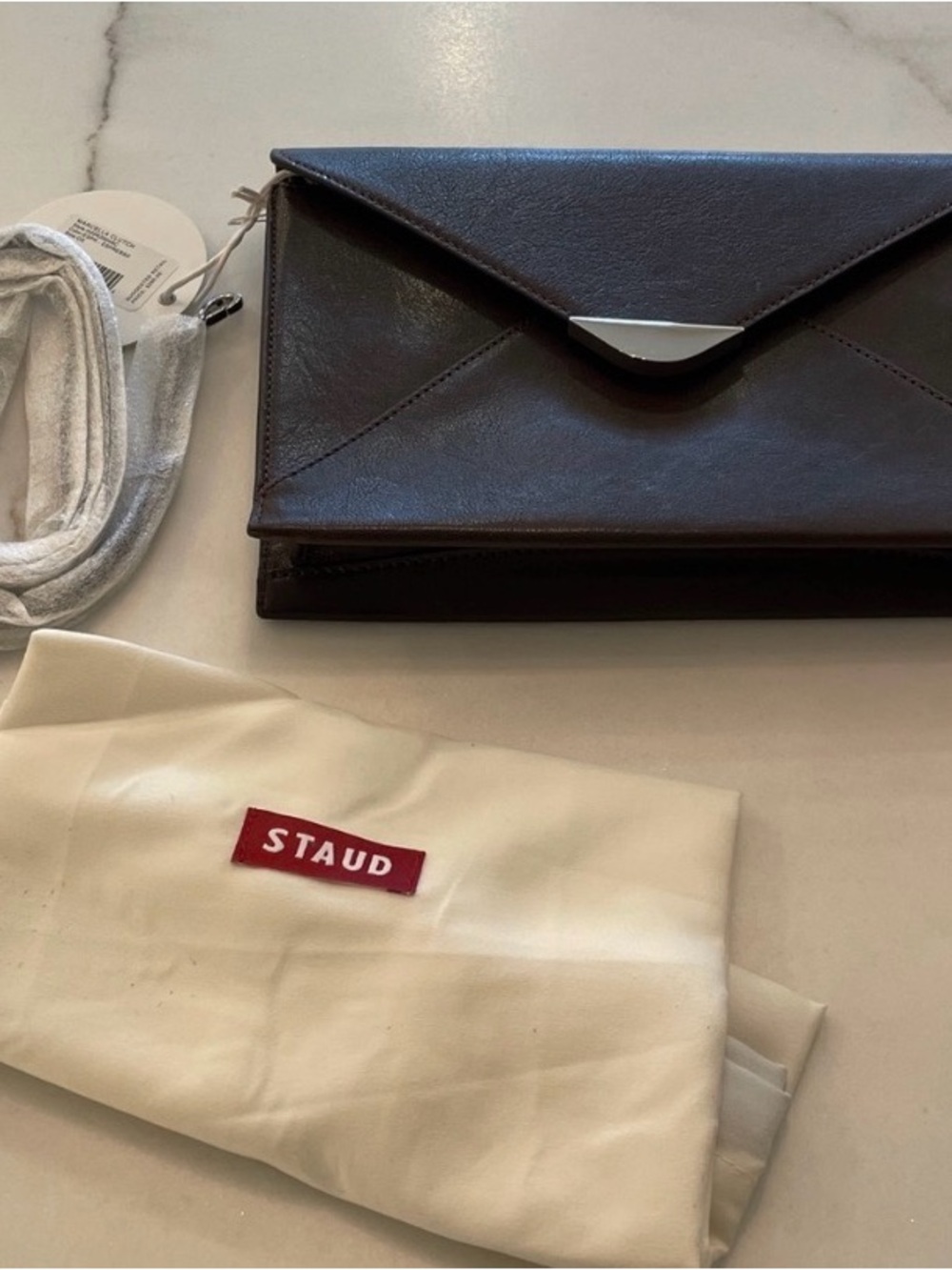 NEW WITH TAGS STAUD Dark Brown Crossbody Bag